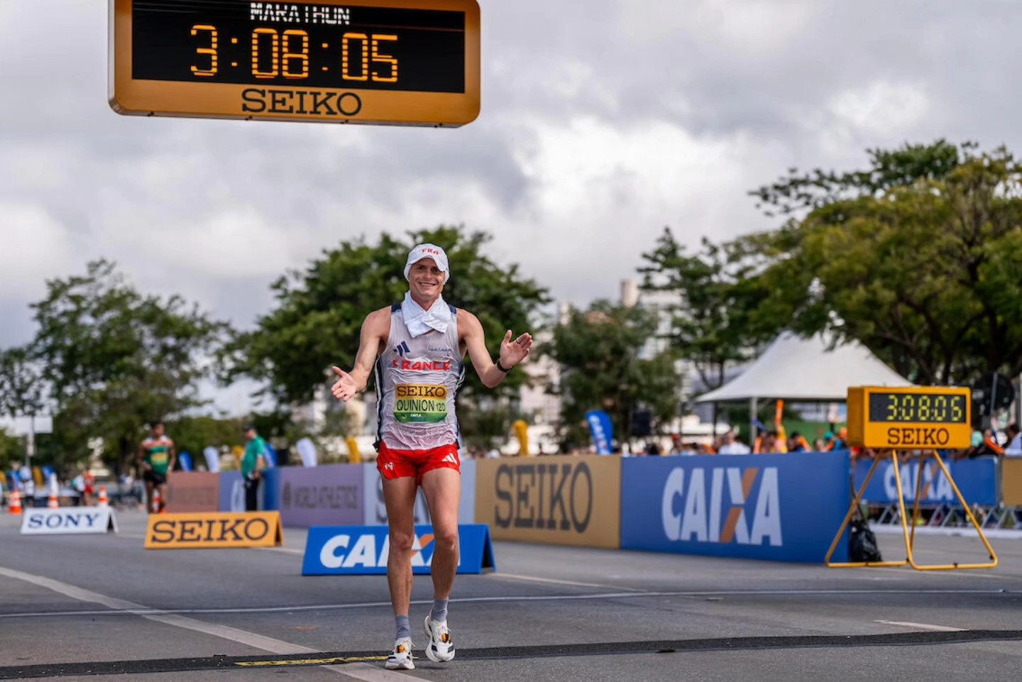 Aurélien Quinion à l'arrivée — 6e place mondiale